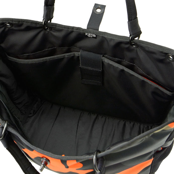 PORTER: Ps Camo 2Way Tote Bag (Woodland Orange) | DSMG E-SHOP