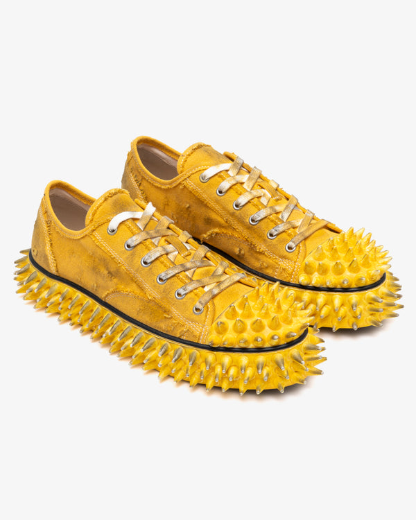 DOUBLET - Dirty Spike Toe Cap Canvas Sneaker - (Yellow)