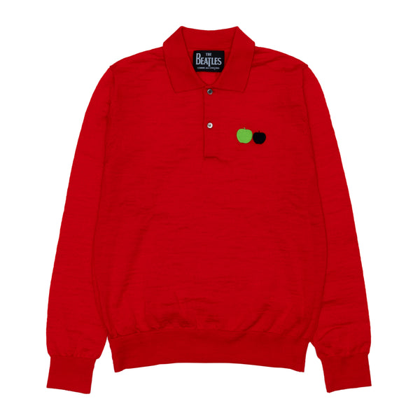 THE BEATLES CDG - One Point Knit Polo - (Red)