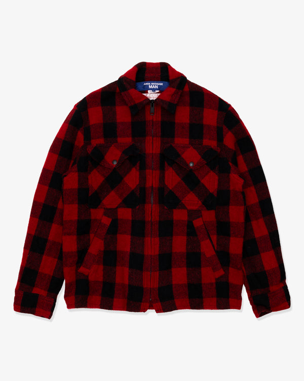 JUNYA WATANABE MAN - Wool Check Garment Milled Filson W Name - (Red/Black)