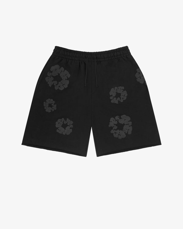 DENIM TEARS - Mono Wreath Sweatshort - (Black)