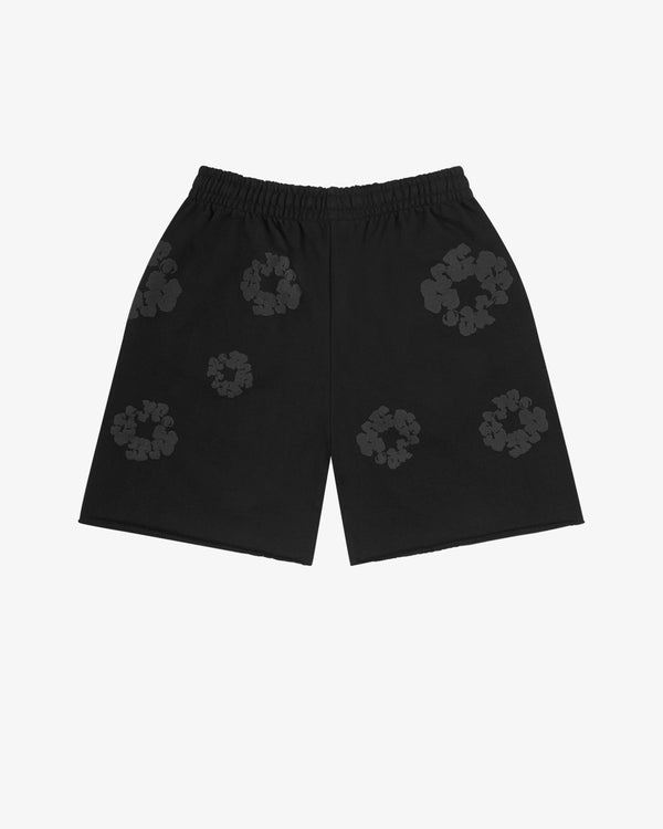 DENIM TEARS - Mono Wreath Sweatshort - (Black)