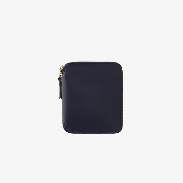 CDG WALLET - Classic Zip-Around Wallet - (Navy)