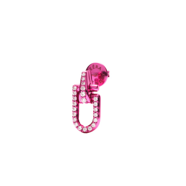 EERA - Reine Earring Pave - (Fuchsia)