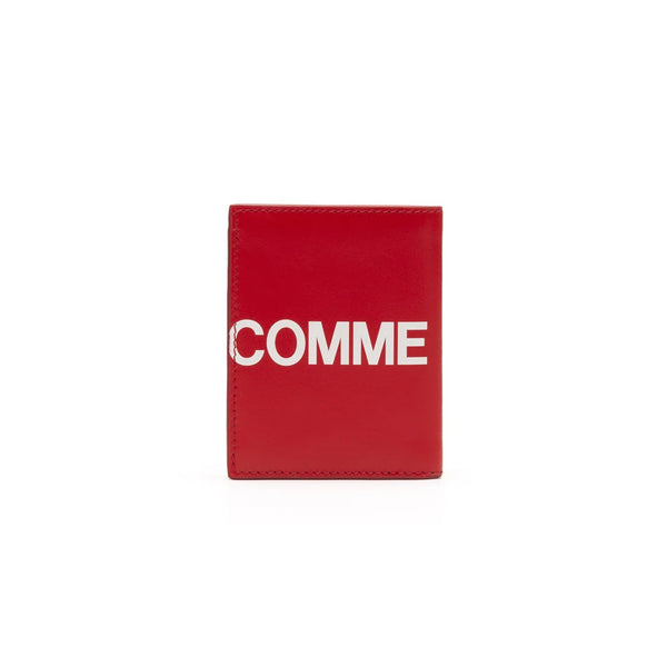 CDG WALLET - Huge Logo Card Case B - (Red)