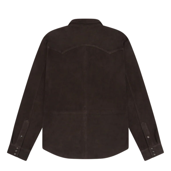 DENIM TEARS - Suede Western Shirt Coffee - (Coffee)