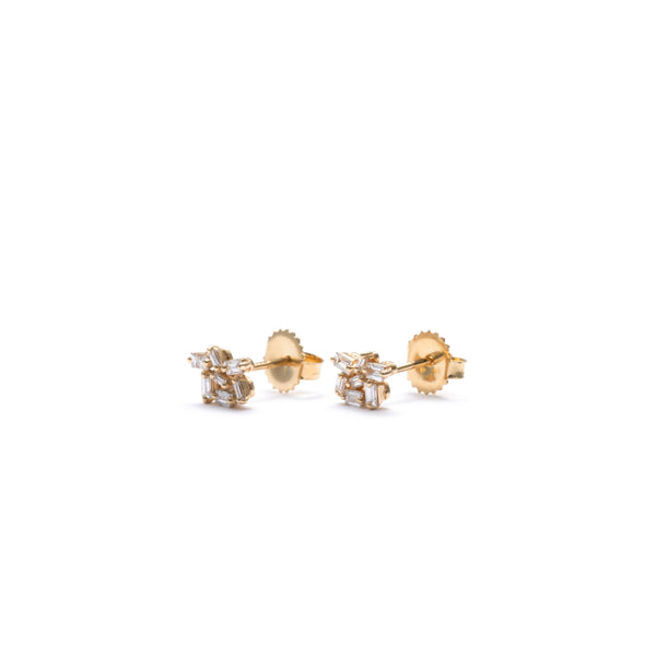 SUZANNE KALAN - Diamond Clsuter Earrings - (Yg)