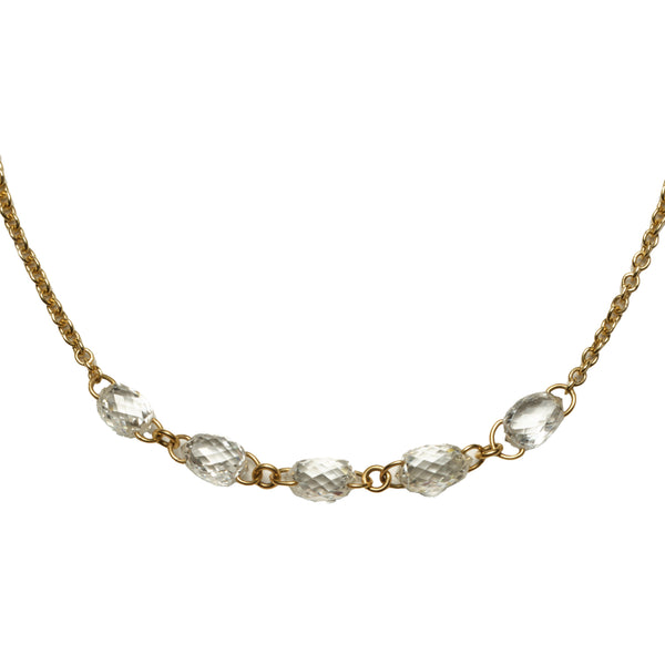 WILLIAM WELSTEAD - Five Nizam Beads On Gold Chain - (G)