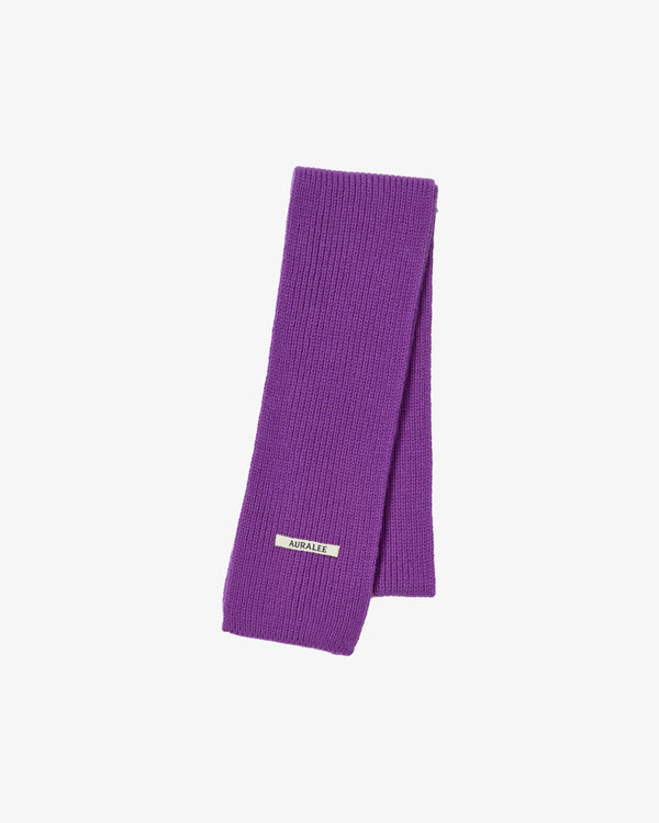 AURALEE - Light Cashmere Knit Stole - (Purple)