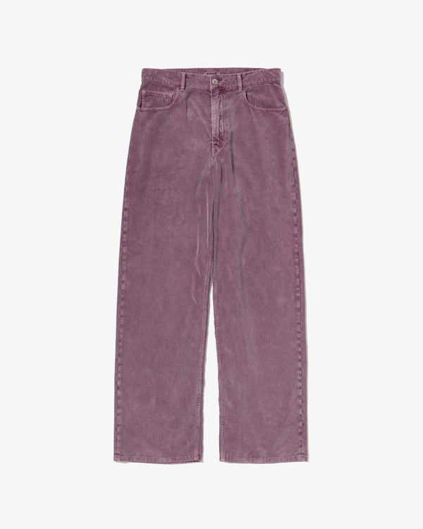 AURALEE - Garment-Dyed Finx Corduroy 5P Wide Pants - (Dusty Purple)