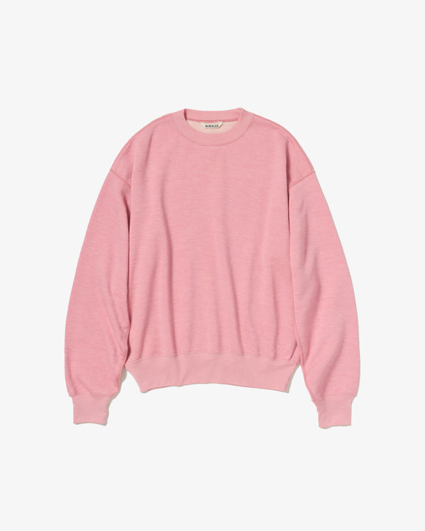 AURALEE - High-Twist Compact Sweat P/O - (Top Pink)