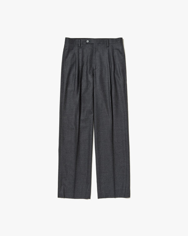 AURALEE - Super Light Wool Two-Tuck Slacks - (Top Charcoal)