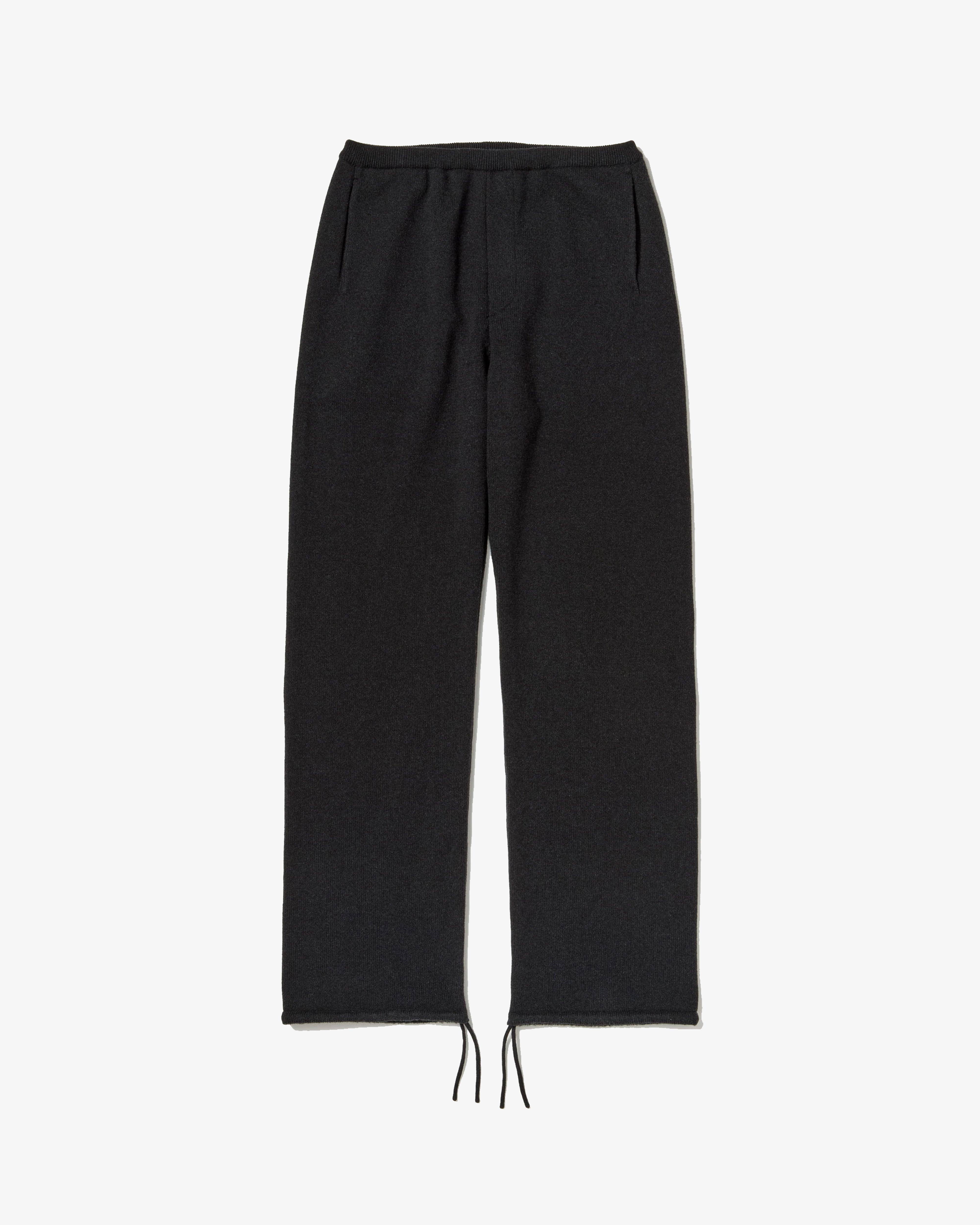 AURALEE: Super Fine Wool Knit Pants (Top Black) | DSMG E-SHOP