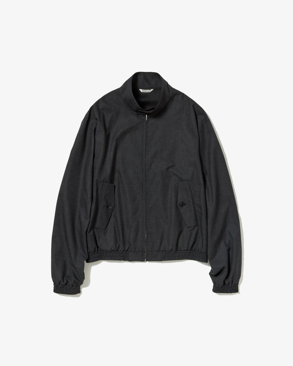AURALEE - ULTRA FINE TROPICAL WOOL ZIP BLOUSON - (TOP CHARCOAL)