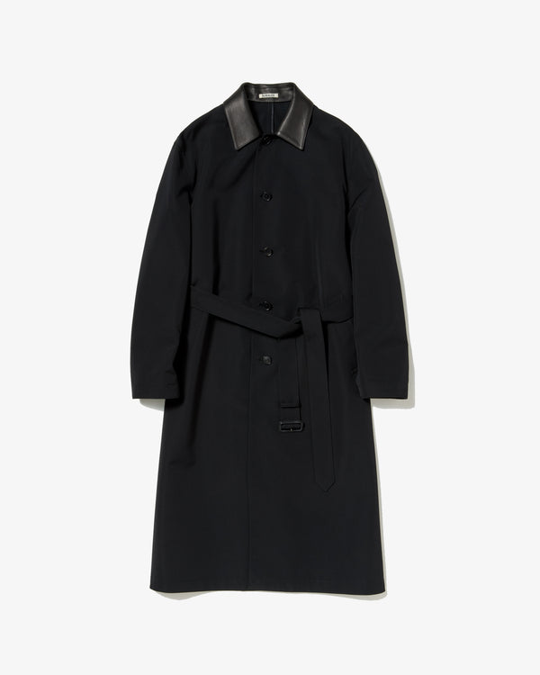 AURALEE - WOOL MAX CANVAS COAT - (BLACK)