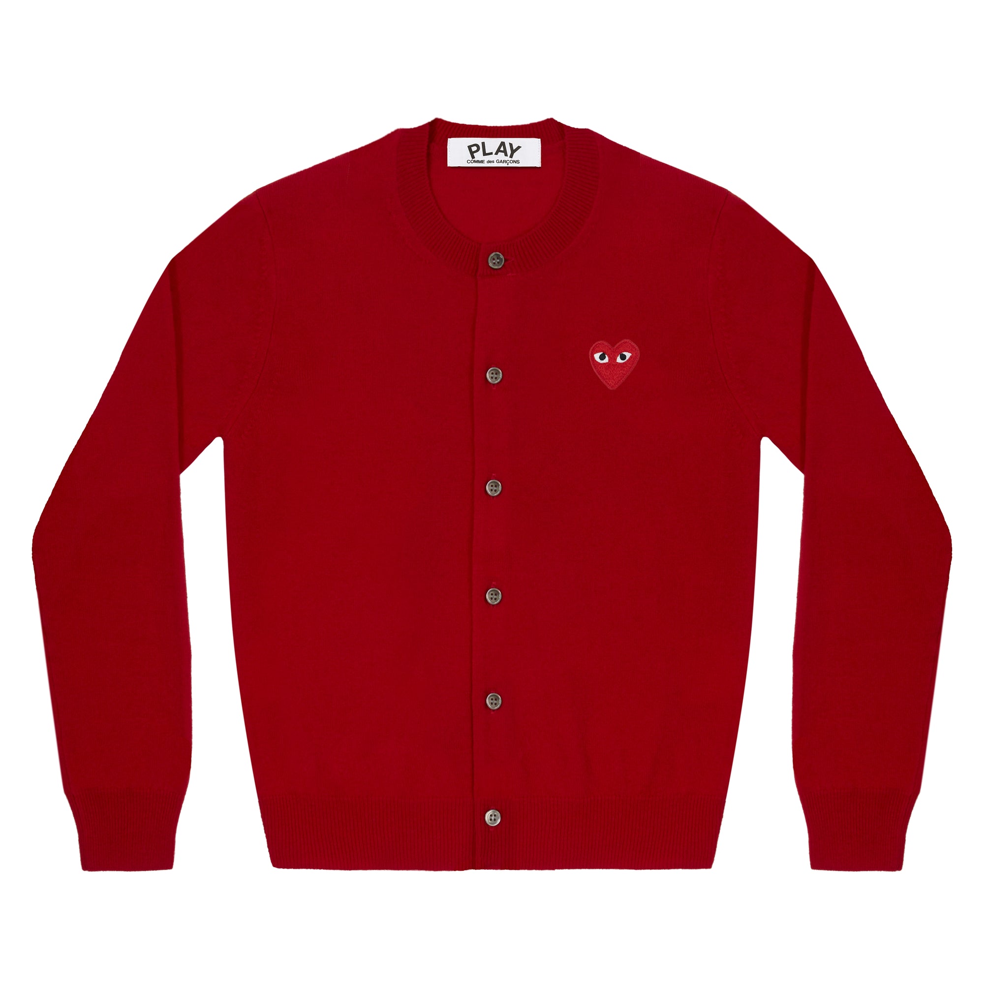 PLAY CDG - RED HEART LADIE'S CARDIGAN - (RED) view 1