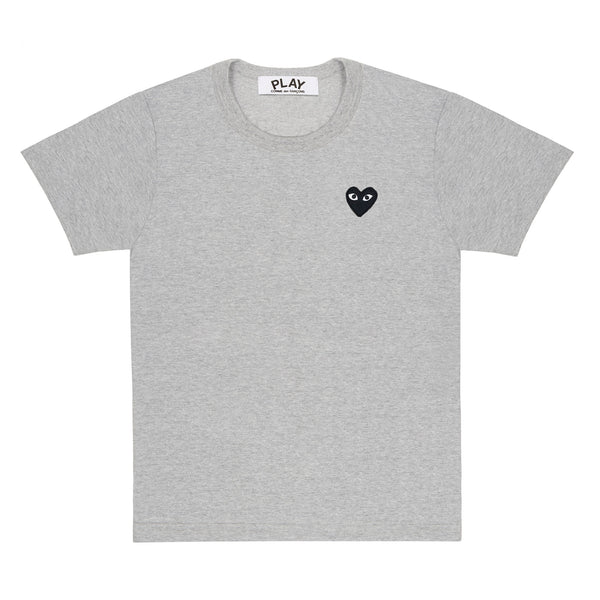 PLAY CDG - TOP DYED COTTON JERSEY WITH BLACK EMBLEM - (TOP DYED GREY)