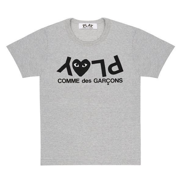 PLAY CDG - TOP DYED COTTON JERSEY PRINT - (TOP DYED GREY)