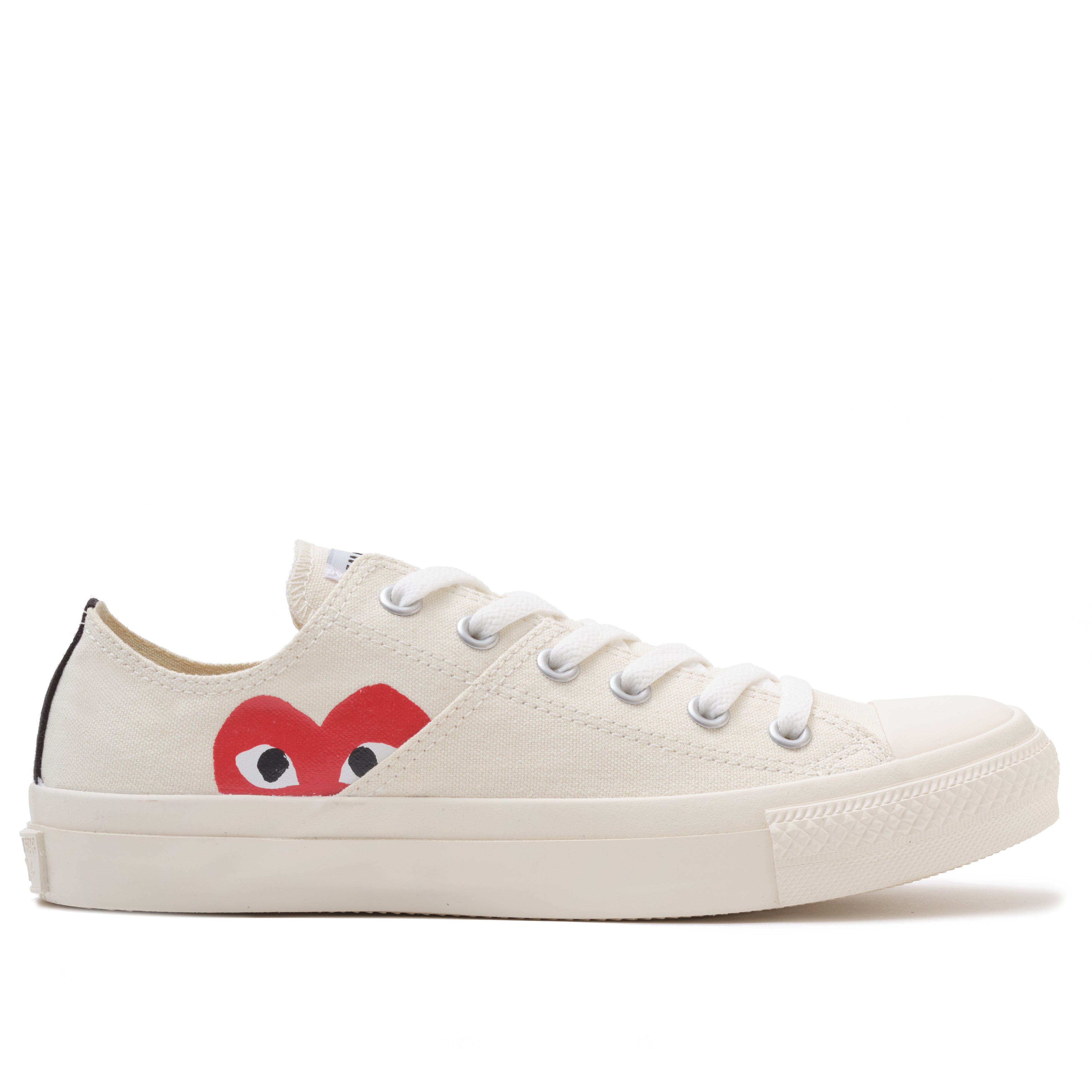 PLAY CDG CONVERSE - ALL STAR LOW - (WHITE) – DSMG E-SHOP