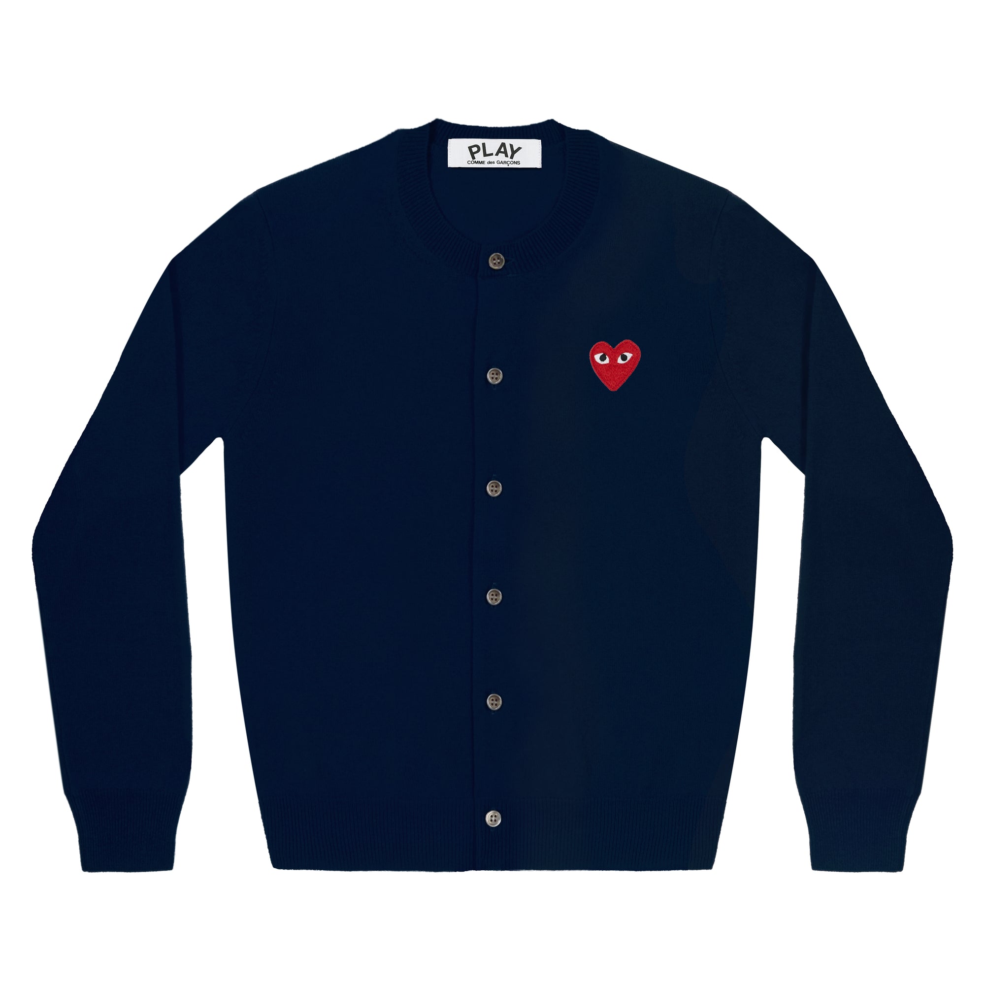 PLAY CDG - RED HEART LADIE'S CARDIGAN - (NAVY) view 1