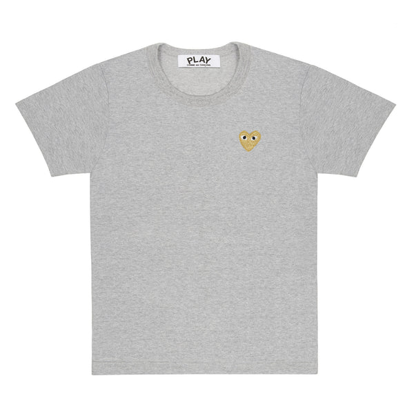 PLAY CDG - Gold Heart T-Shirt - (Top Grey)