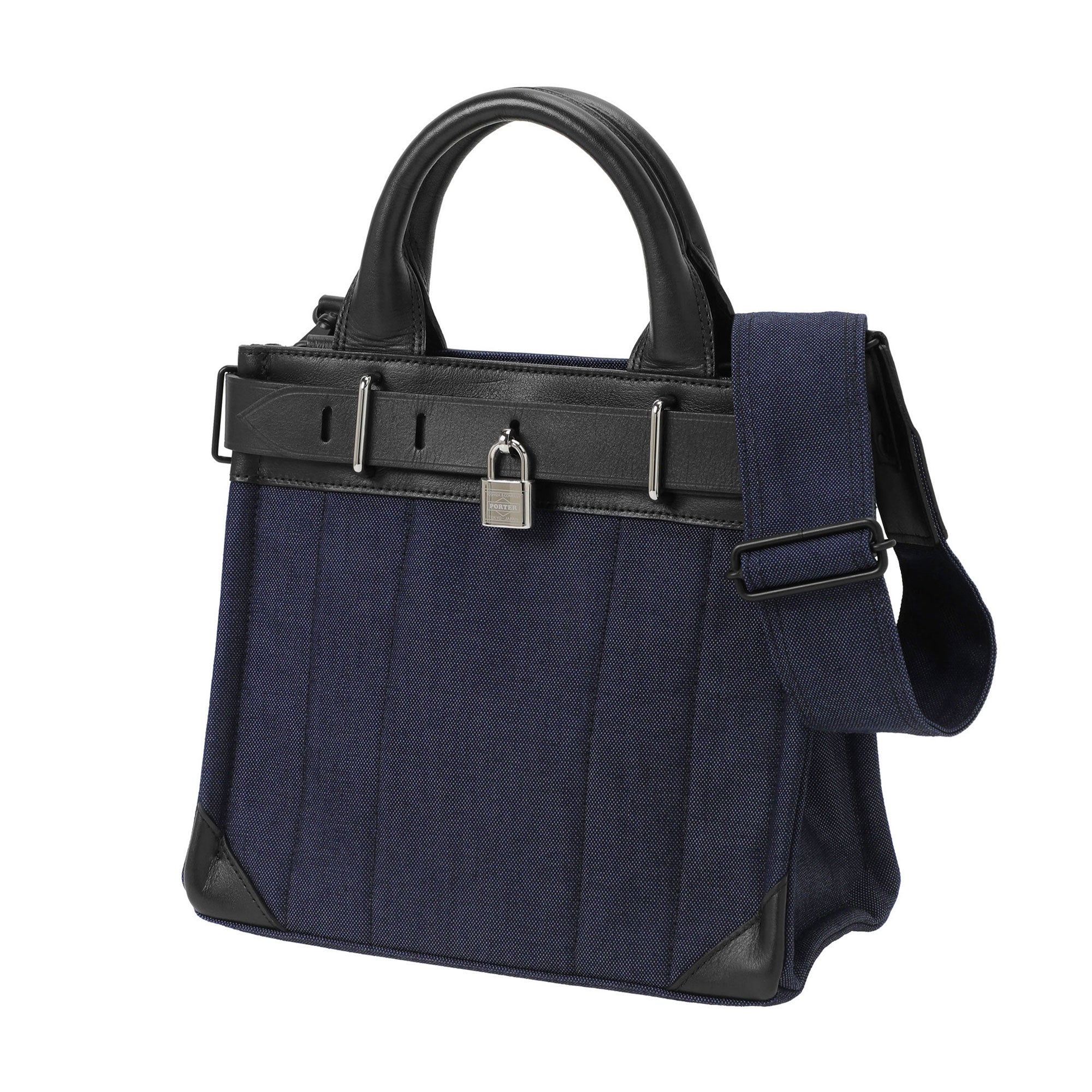 PORTER - Fork 2Way Tote Bag S - (Navy) view 1