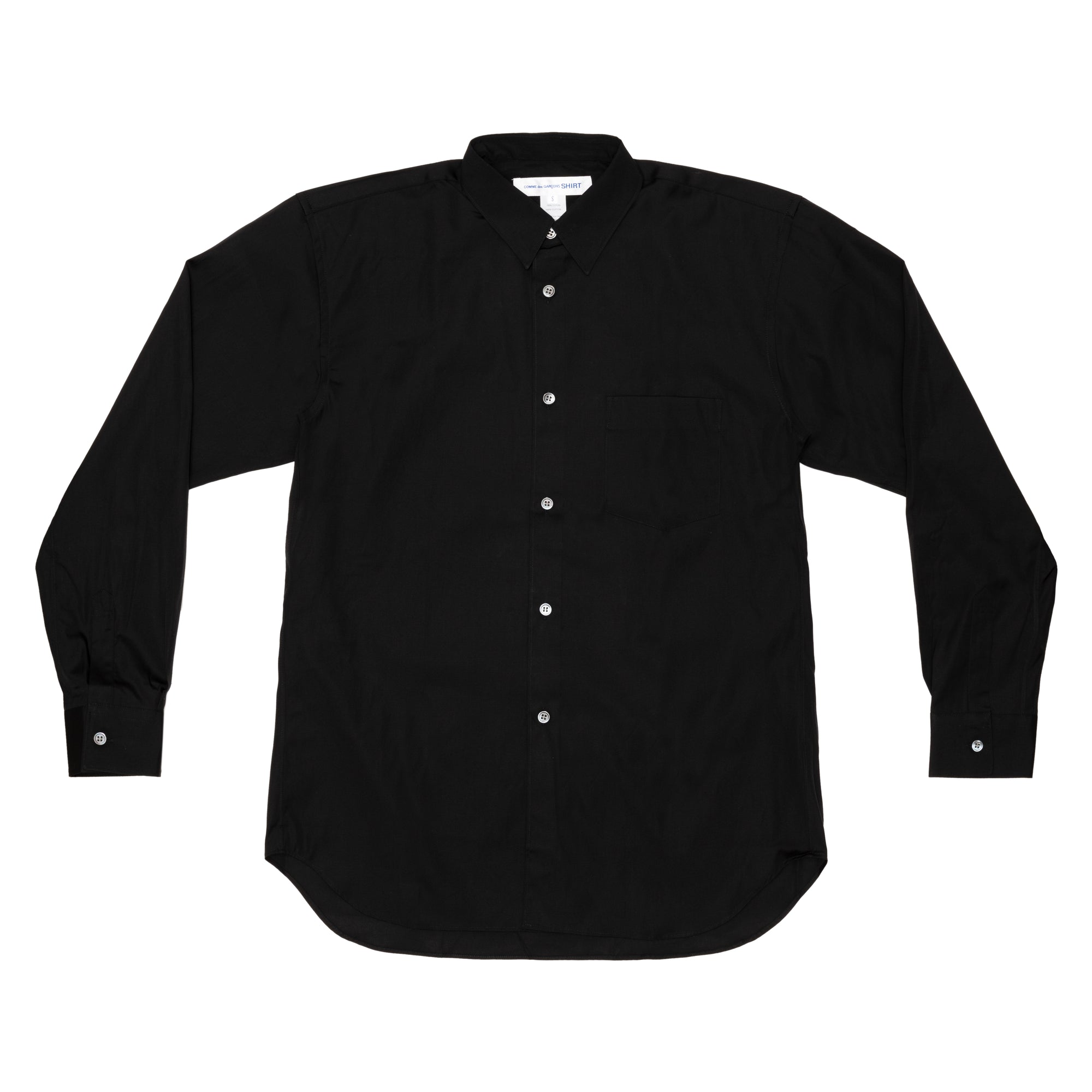 CDG SHIRT FOREVER - Cotton Poplin Narrow Classic Shirt - (Black) view 1