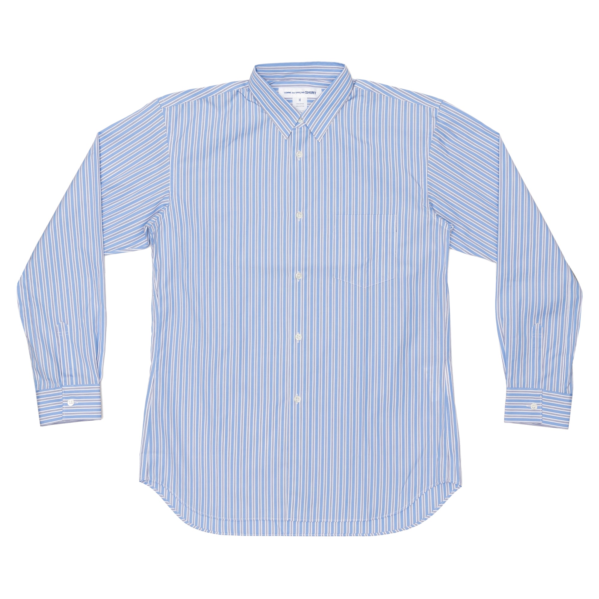 CDG SHIRT FOREVER - Yarn Dyed Cotton Poplin Narrow Classic Shirt - (Stripe11) view 1