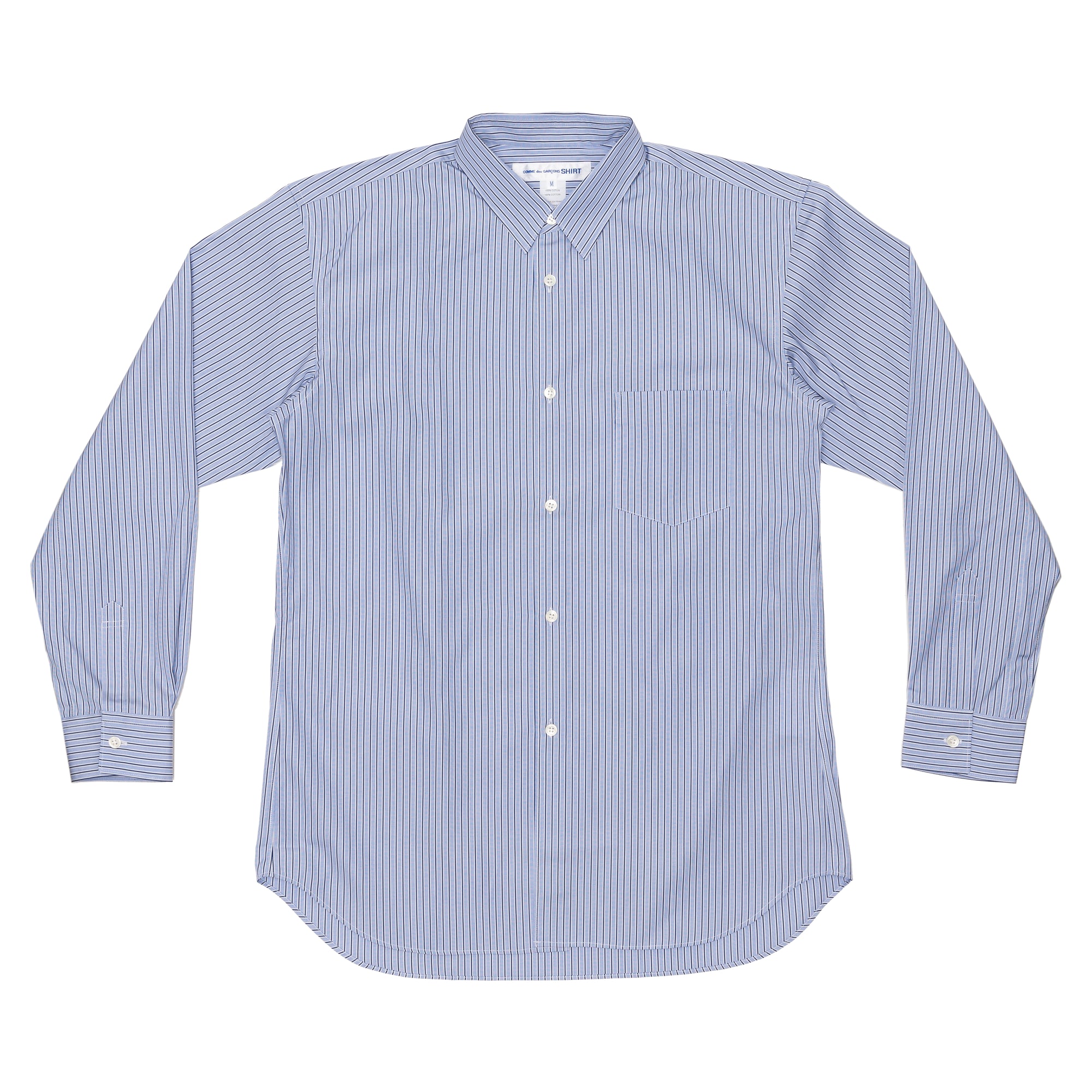 CDG SHIRT FOREVER -Narrow Classic  Yarn Dyed Cotton Poplin Shirt - (Stripe12) view 1