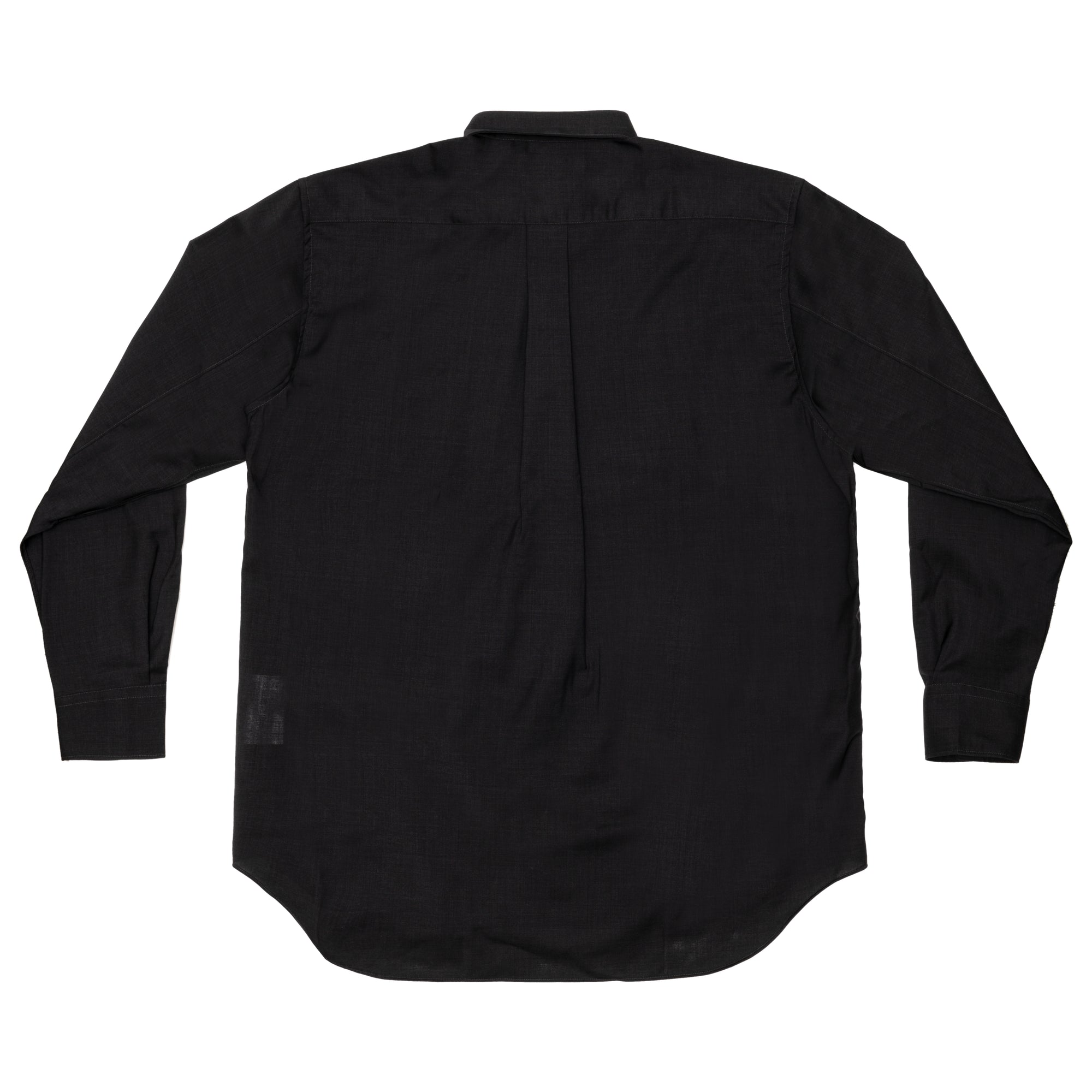 CDG SHIRT FOREVER - Wide Classic Fine Wool Shirt - (Medium Grey) view 2