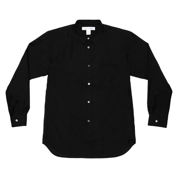 CDG SHIRT FOREVER - Classic Fit Fine Wool Shirt - (Black)