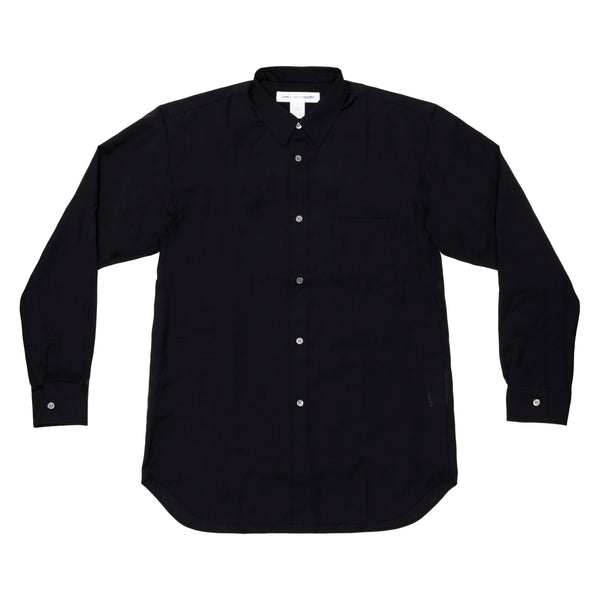 CDG SHIRT FOREVER - Classic Fit Fine Wool Shirt - (Navy)