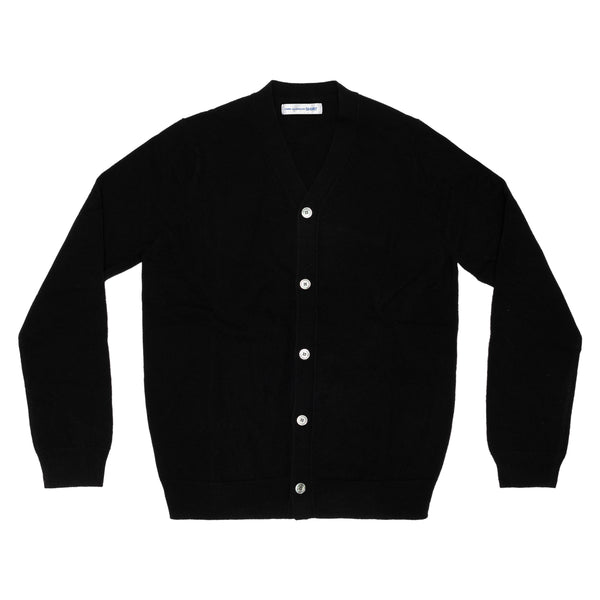 CDG SHIRT FOREVER - V-Neck Knit Cardigan - (Black)