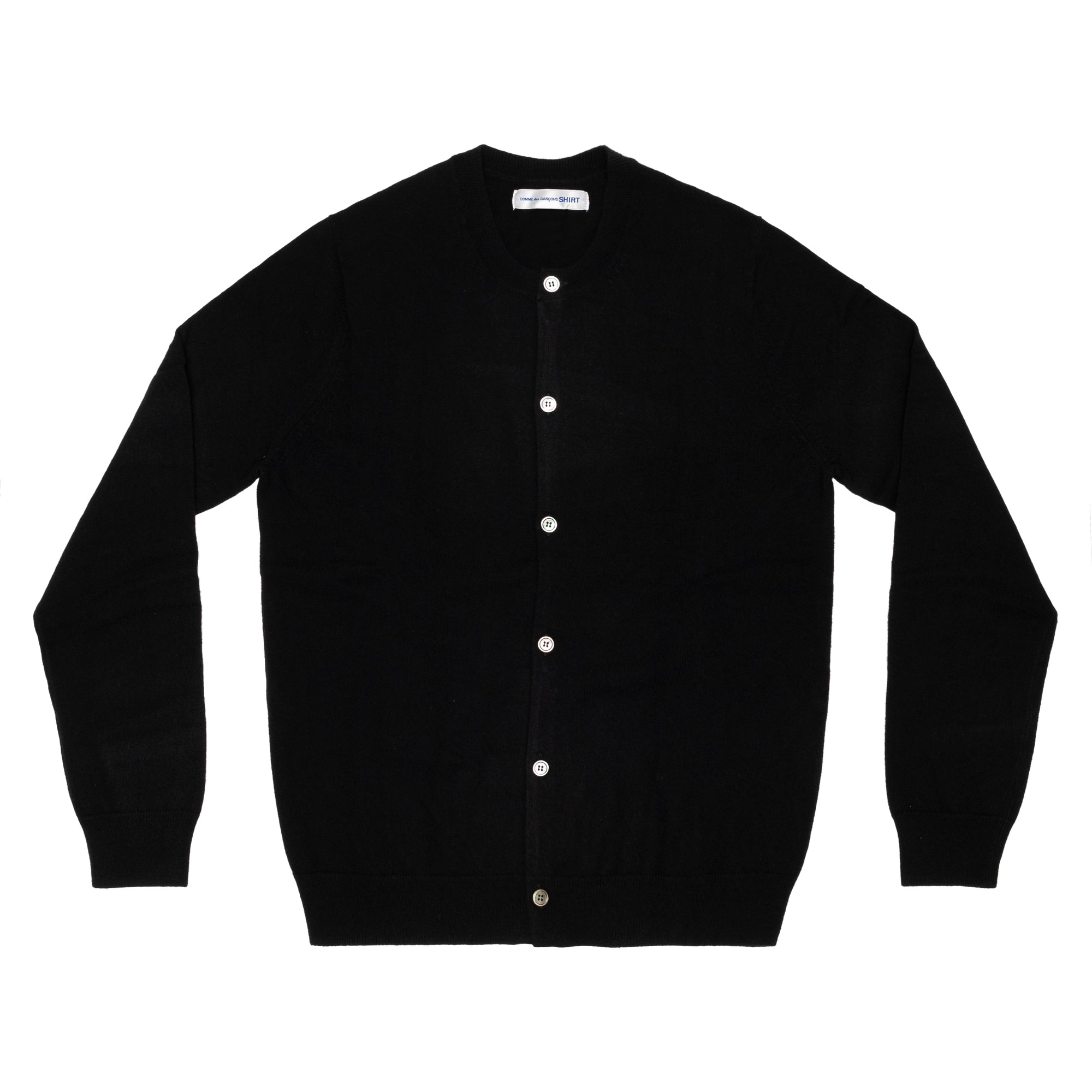CDG SHIRT FOREVER - Round-Neck Knit Cardigan - (Black) view 1