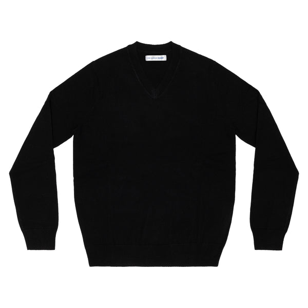 CDG SHIRT FOREVER - V-Neck Knit Pullover - (Black)