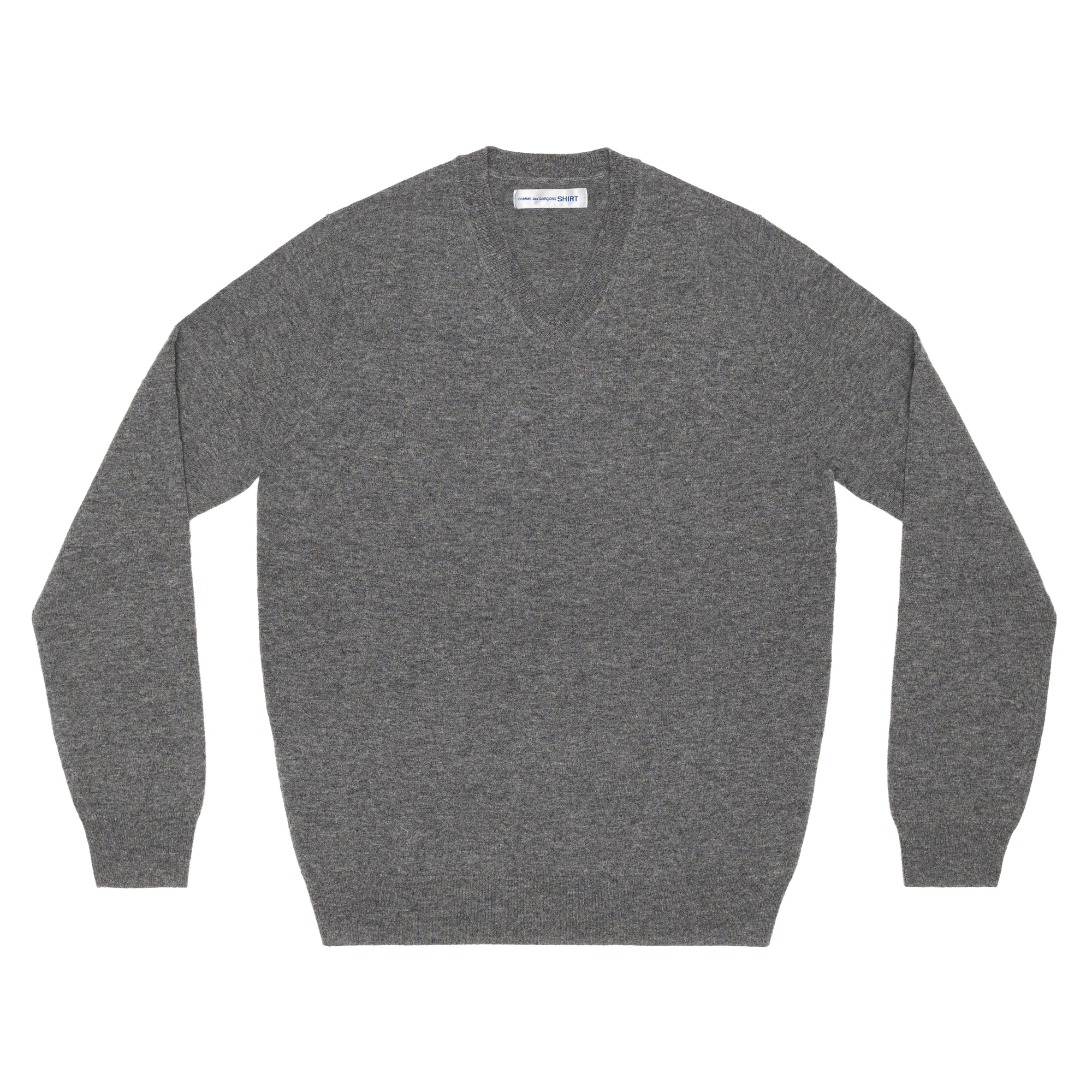 CDG SHIRT FOREVER - V-Neck Knit Pullover - (Top Grey) view 1