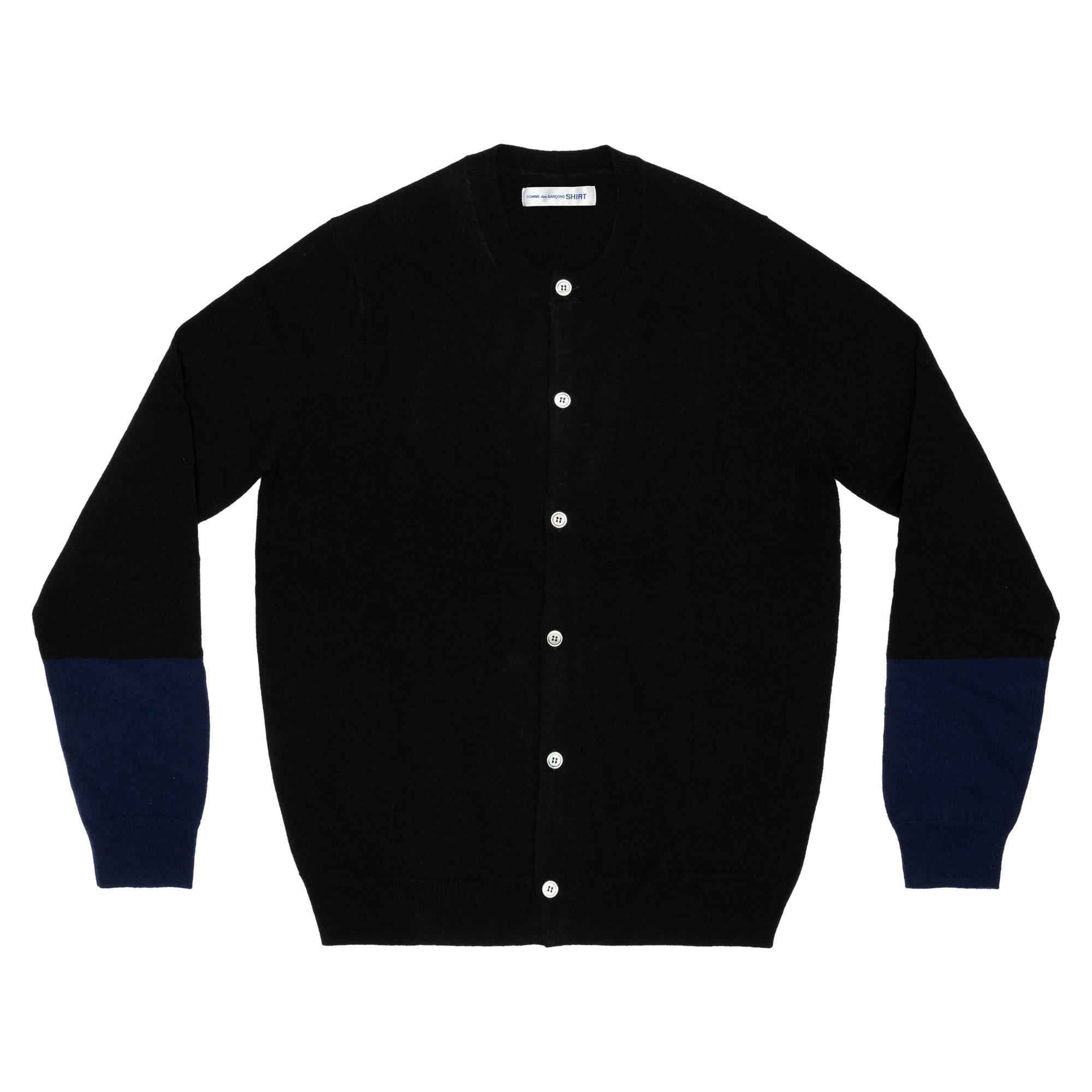 CDG SHIRT FOREVER - Round-Neck Knit Cardigan - (Black) view 1