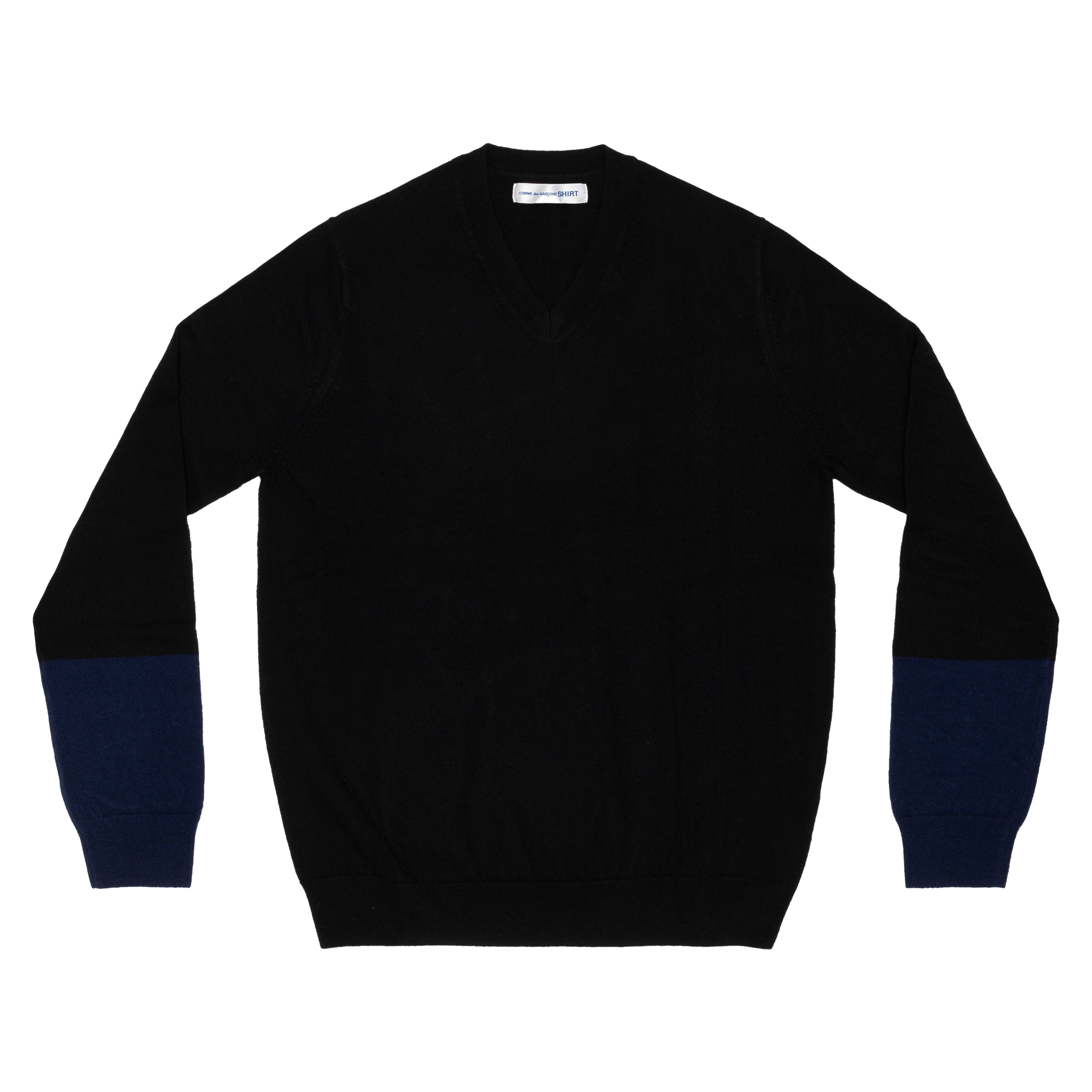 CDG SHIRT FOREVER: V-Neck Pullover (BLACK/NAVY) | DSMG E-SHOP