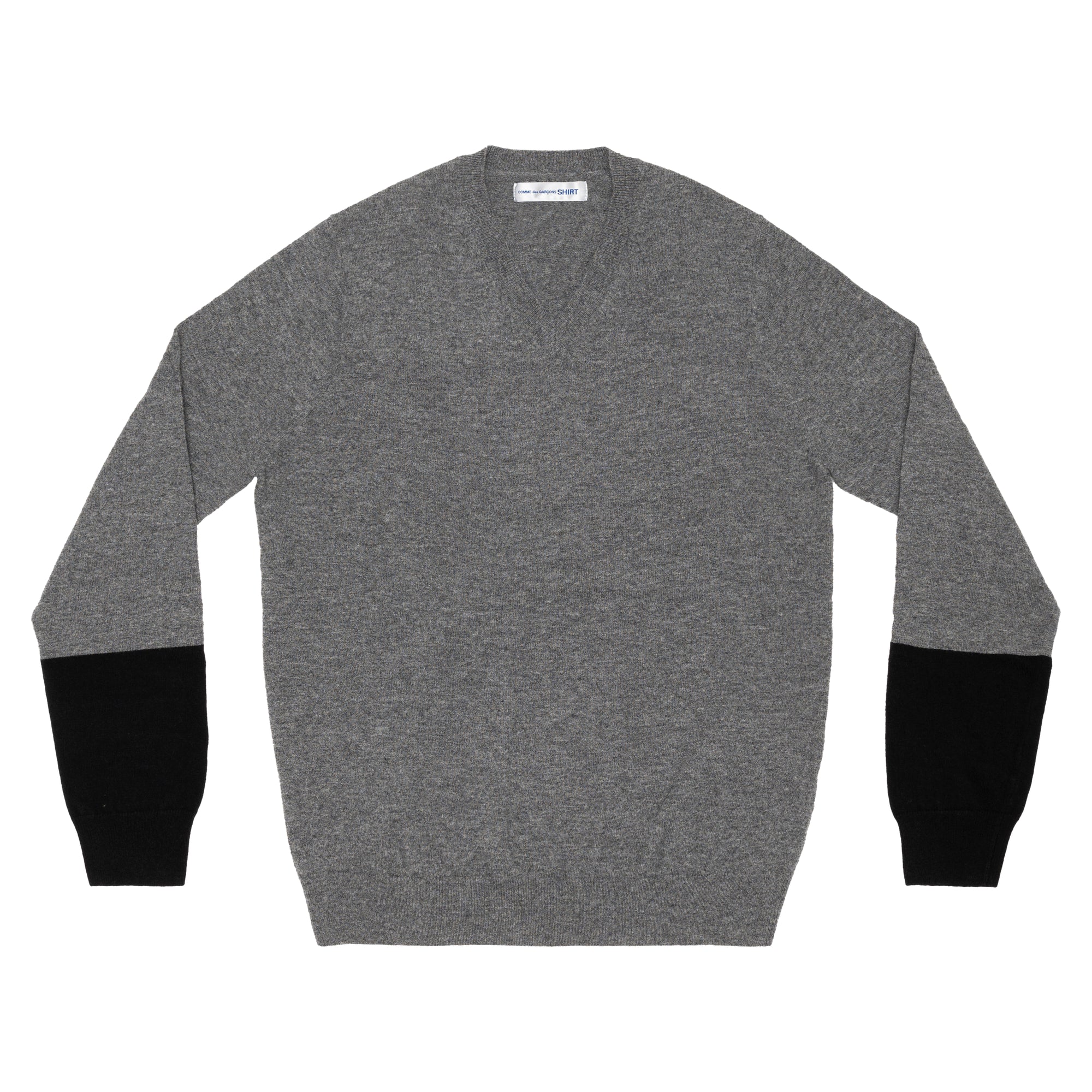 CDG SHIRT FOREVER - V-Neck Knit Pullover - (Top Grey) view 1