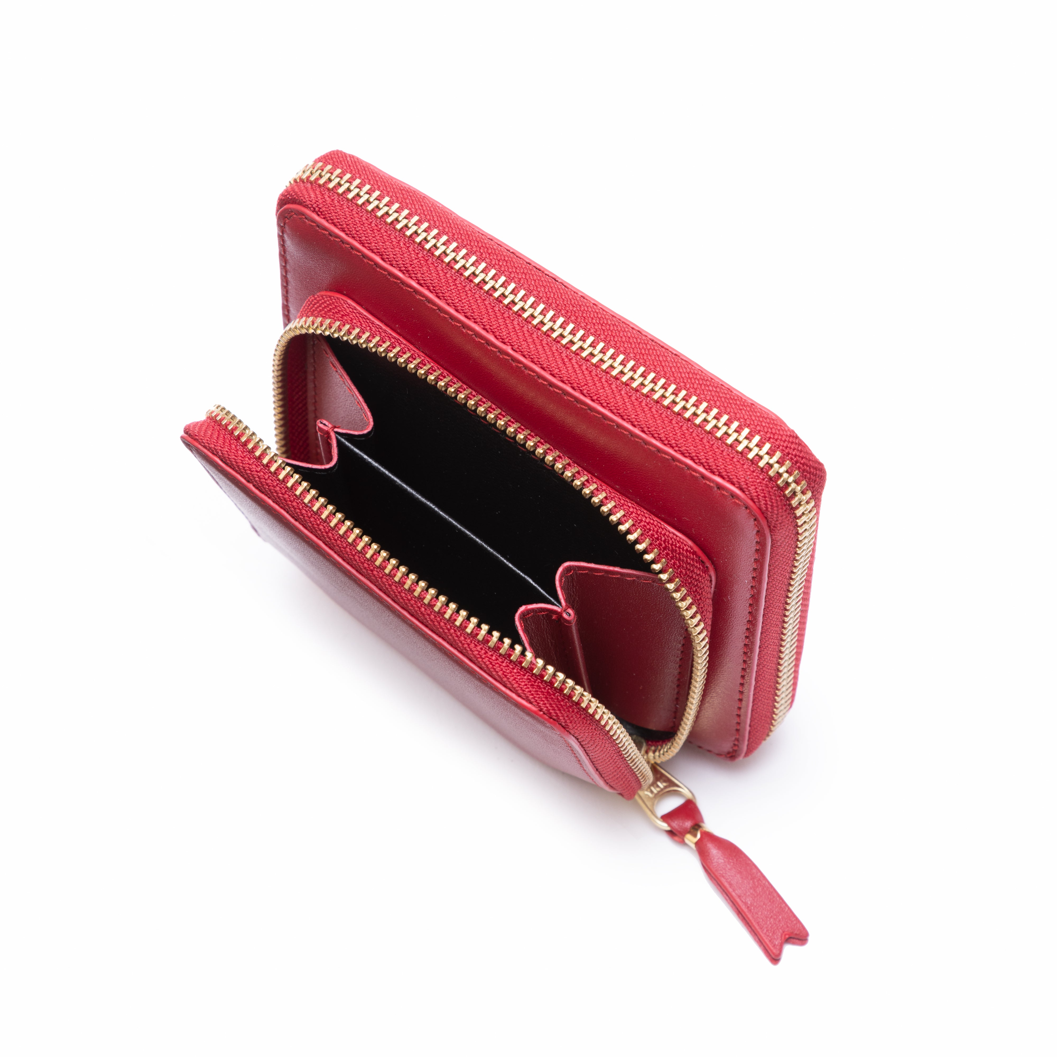 CDG WALLET - Classic Leather Outside Pocket Wallet - (8Z-X021 Red 