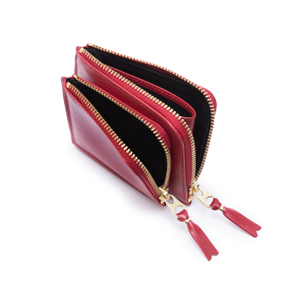 CDG WALLET - Classic Leather Outside Pocket Wallet - (8Z-X031 Red)
