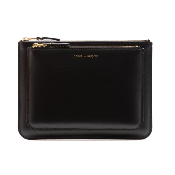 CDG WALLET - Classic Leather Outside Pocket Wallet - (8Z-X051 Black)