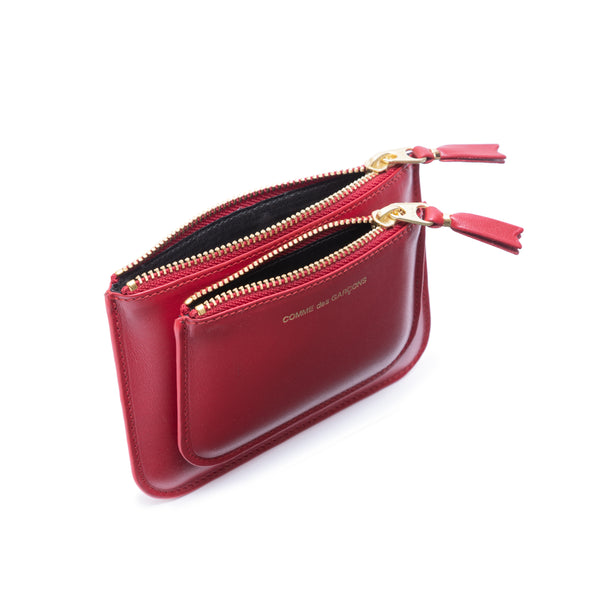 CDG WALLET - Classic Leather Outside Pocket Wallet - (8Z-X081 Red)