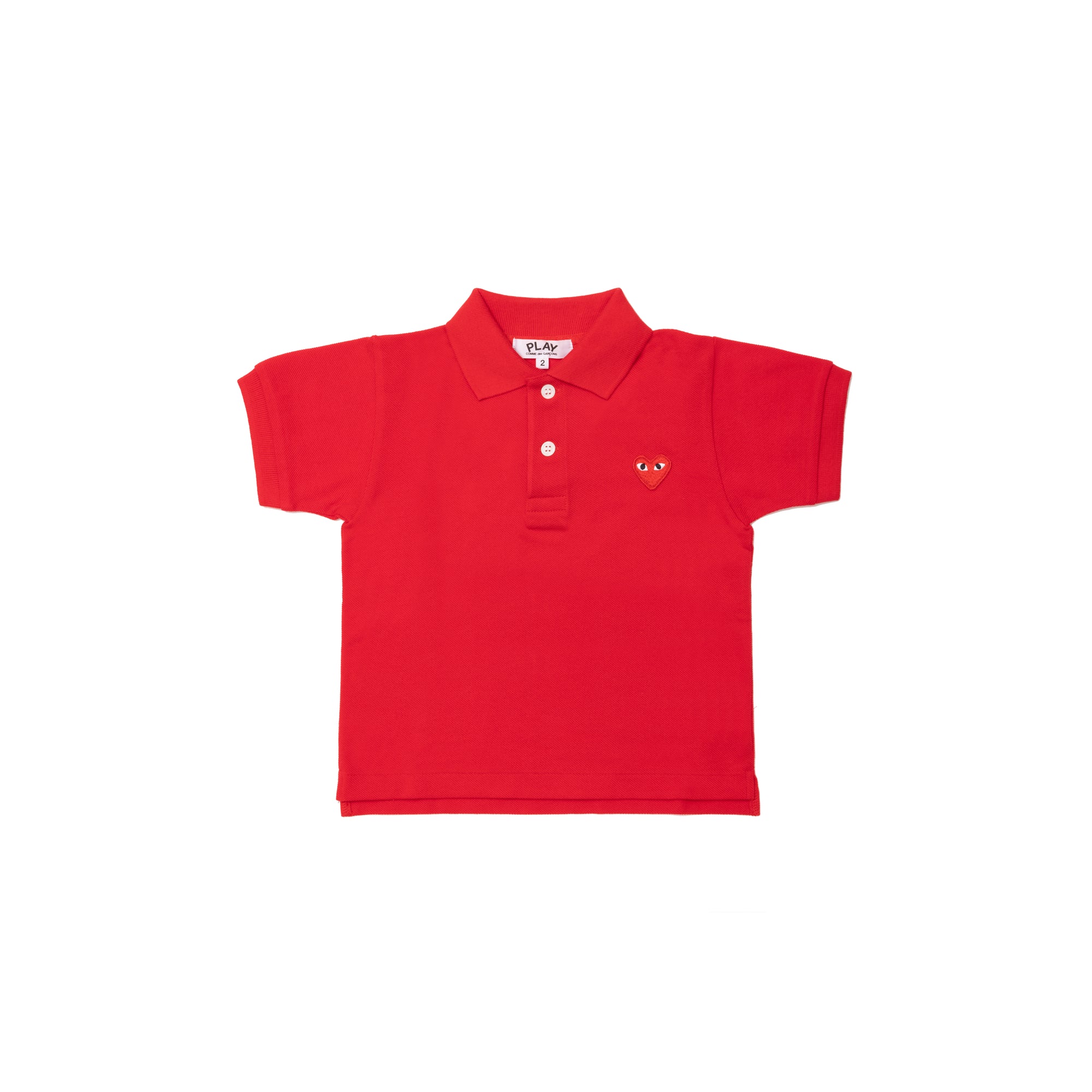 PLAY CDG - KID'S POLO SHIRT - (RED) view 1