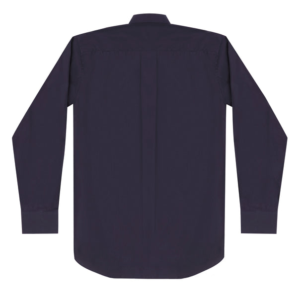 CDG SHIRT FOREVER - Cotton Poplin Plain - (NAVY)