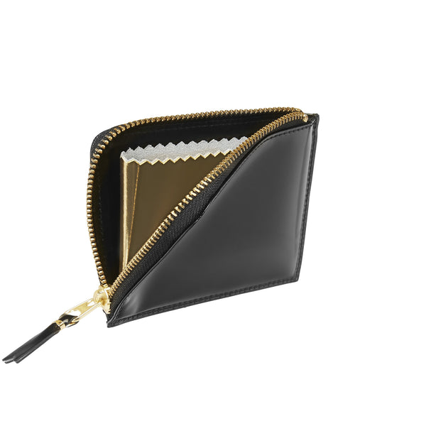 CDG WALLET - Mirror Inside L Zip Wallet - (Gold)
