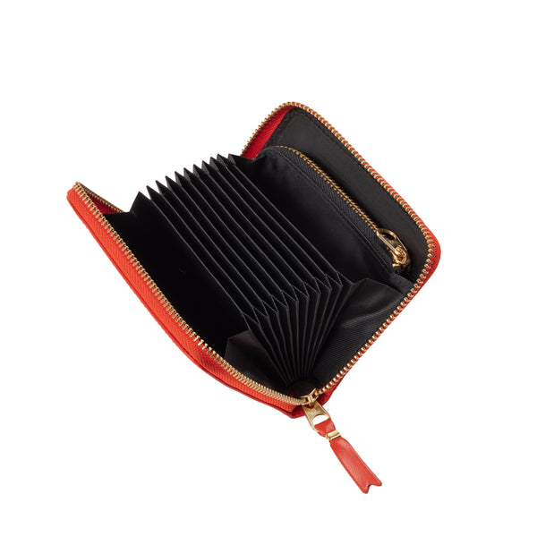 CDG WALLET - Colored Leather Wallet - (SA2110 Red)