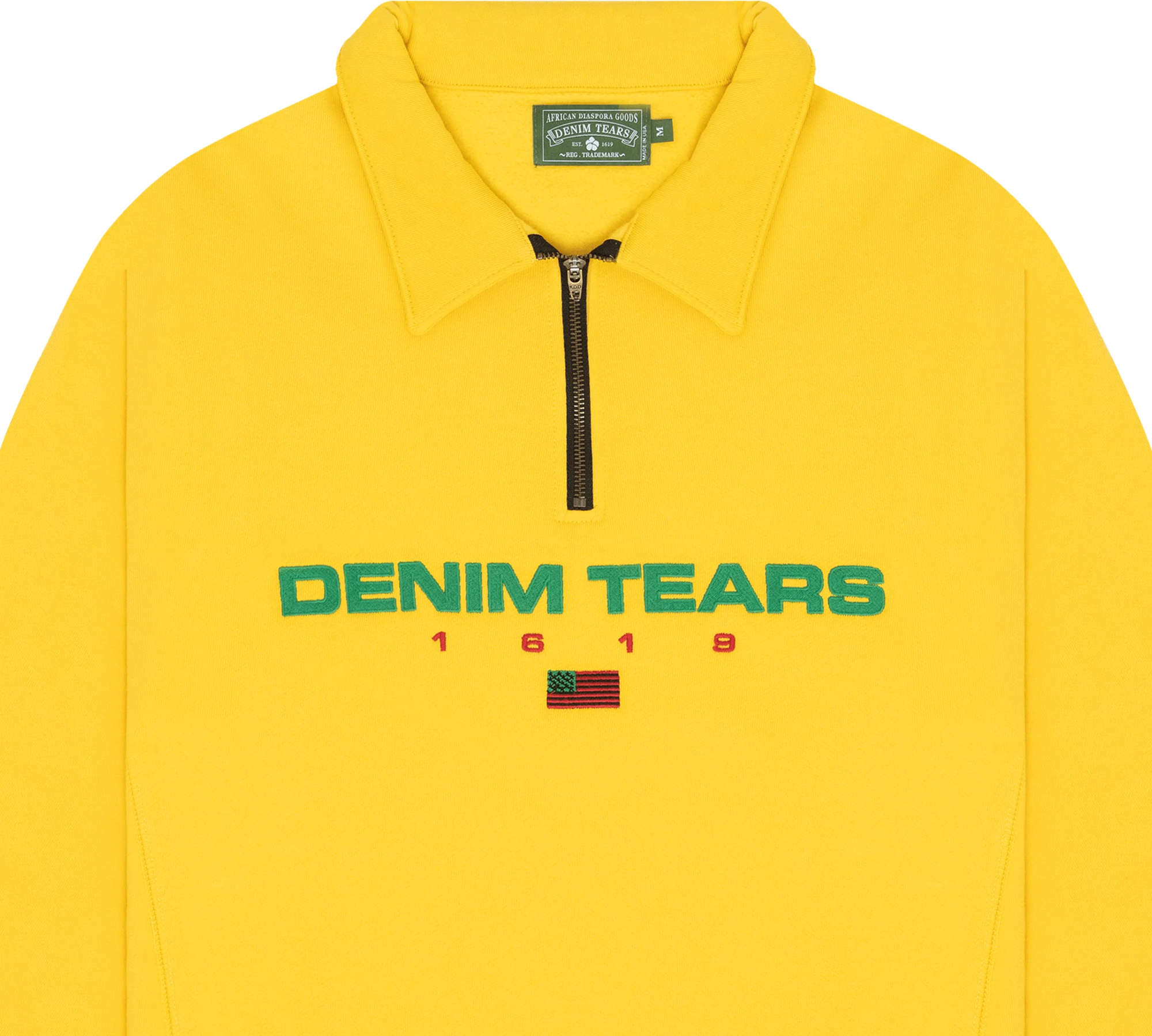 DENIM TEARS - Tyson Beckford Half Zip Pullover - (Yellow) view 3
