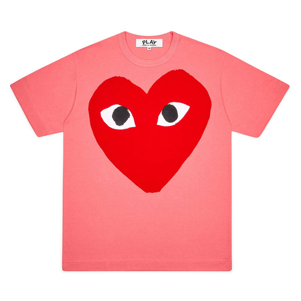 PLAY CDG - Big  Heart T-Shirt - (Pink)