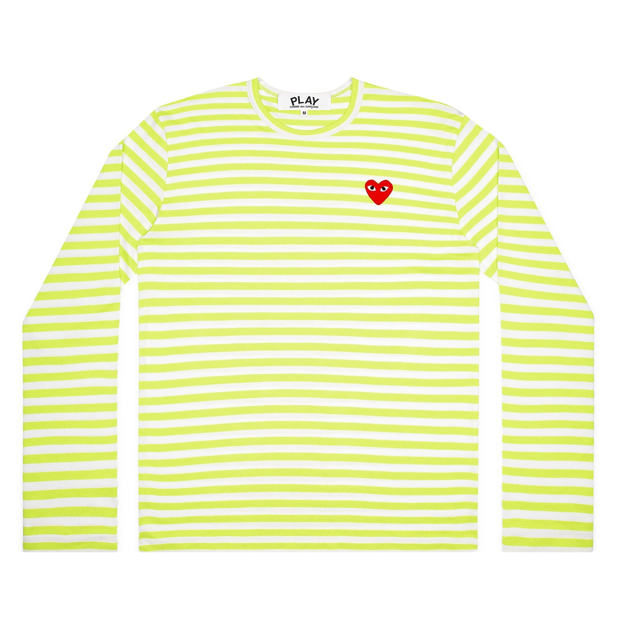 Comme des garcons play green clearance stripe